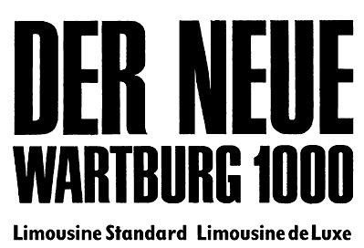 Der Neue Wartburg 1000